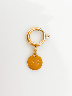 Charm Double Heart Gold